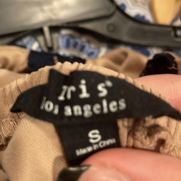 Tan long dress blue lace on top - Picture 5 of 5